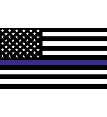 Window Decal - Thin Blue Line-U.S. Static Cling